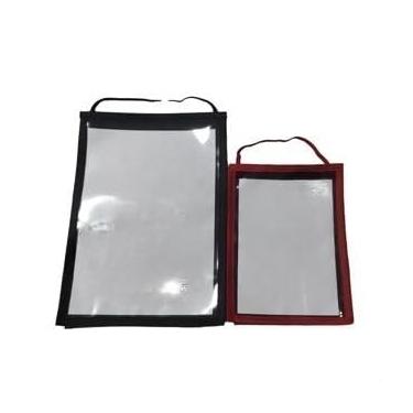 Imagem de Kit com 10 Pastas Sanfonadas Organizadoras A4 em Plástico com Divisórias para Documentos - Porta Ordens de Serviço, Uso Escolar e Escritório(VERMELHO,Meio Ofício (18x24cm))