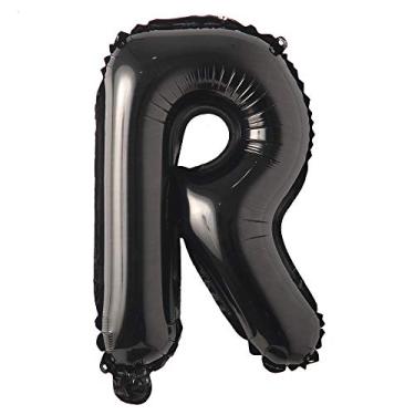 Imagem de 101 cm preto grande letras bailarina decoração de festa de aniversário crianças adultos balão chá de bebê hélio balão flutuante (101 cm preto R)