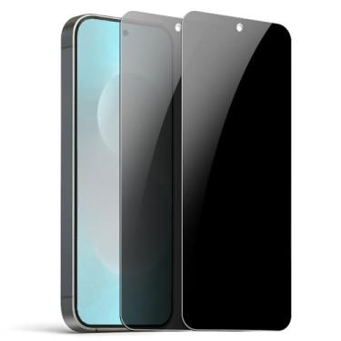 Imagem de DIACUBE Pacote com 2 protetores de tela de privacidade para Samsung Galaxy S25 FE [anti-espião de 27°] Película PET ultrafina revestida com vidro duplo 9H 【Sensor de impressão digital não funciona com
