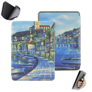 Imagem de GUKSRASO Capa para 7" Kindle Paperwhite 12ª Geração (2024)/ Colorsoft Signature Edition - Material TPU à Prova D'água com Suspensão Automática, Alça de Mão