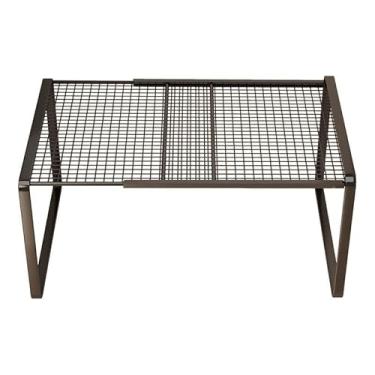 Imagem de Bothyi Organizador de prateleiras expansível para armários, prateleiras para organização de livros, tigelas, armários, dormitórios, pratos, despensa, quarto, Black L