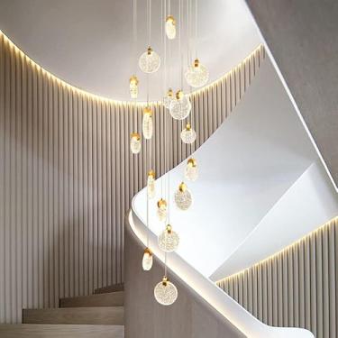 Imagem de Lustre de cristal composto para sótão, sala de estar, sala de jantar, escada, lâmpada, decoração, salão de exposições, lustre de corda industrial, decoração, luz pendente, 6 cabeças