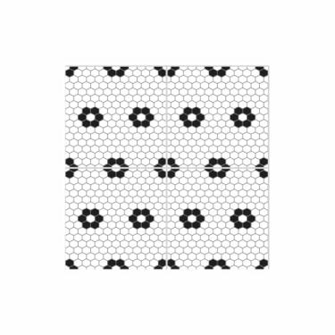 Imagem de Vinil Adesivo Chão Parede Antiderrapante sextavada flor (37 x 37 cm)