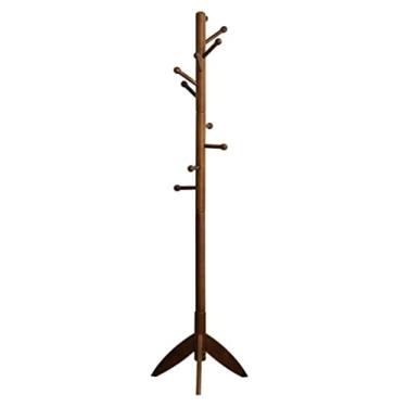 Imagem de Cabideiro em pé único suporte de casaco moderno criativo três pernas em forma de árvore prateleira de casaco quarto sala de estar suporte de casaco (cor: uma cor, tamanho: 47 * 180 cm)