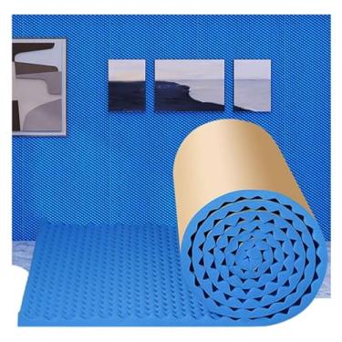 Imagem de Isolamento Acústico De Isolamento Acústico Espuma De 3 Cm De Espessura Som De Estúdio Acústico Resistente Ao Fogo Painéis De Amortecimento De Som Autoadesivo Caixa De Ovo T, Blue, 10m