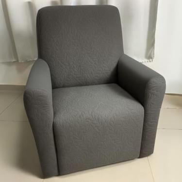 Imagem de Capa Para Poltrona 1 Lugar Coladinha Matelada Ajustável do Papai Amamentação Conforto Protetora (CINZA)