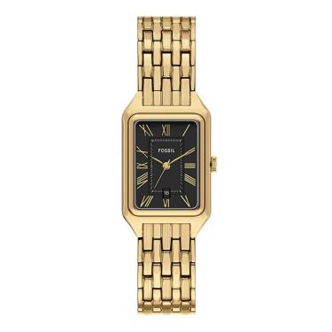 Imagem de Relógio Fossil Feminino Ref: Es5434/1pn Clássico Retangular Dourado