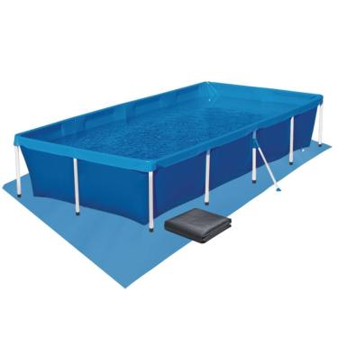 Imagem de Piscina Retangular 3000 Litros Capa E Forro Mor