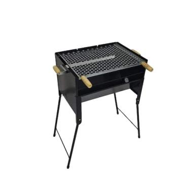 Imagem de Churrasqueira Portátil Alfa a Carvão para Churrasco Camping Pesca Pret