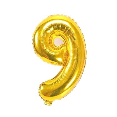 Imagem de Balão Número Dourado 70cm Numero 9