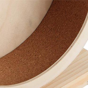 Imagem de Brinquedo Inovador de Hamster de Madeira Com Roda Corrida Mudo, Pequenos Animais Estimação e Ninho Repouso - Casa Hamster Madeira Ecológica para Ratos e Animais Pequenos (M 10 polegadas 121