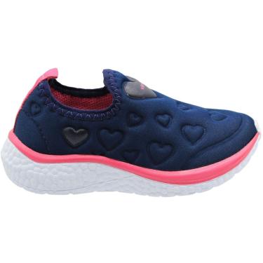 Imagem de Tênis Sem Cadarço Infantil Via Vip Corações Fofinhos Menina