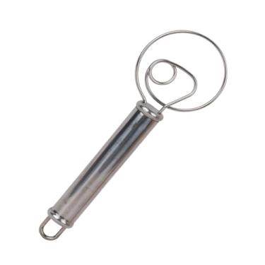 Imagem de Batedor de massa dinamarquês de 25 cm, batedor de pão de aço inoxidável para fermento com gancho de massa, batedor de massa de pão, utensílios de cozinha para fermento, biscoito, pastelaria, bolo
