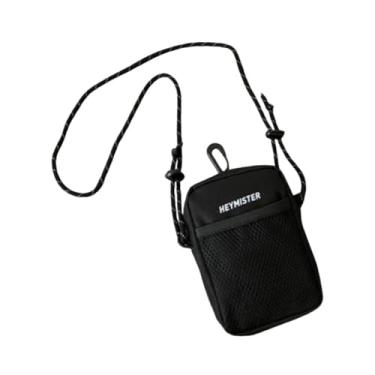 Imagem de Bolsa tiracolo confortável para axilas, mini bolsa masculina (preto)