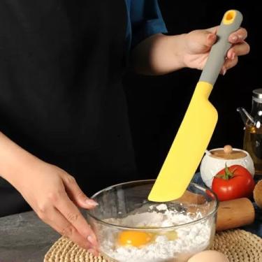 Imagem de Espátula de silicone de 32,5 cm para assar, cozinhar, raspador de silicone de grau alimentício resistente ao calor com orifício para pendurar, ideal para misturar raspagem de manteiga