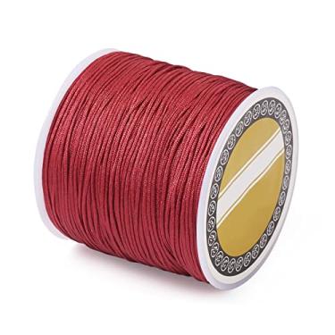 Imagem de Cordão de nylon 100 m de 0,8 mm, tijolo refratário, fio de macramê chinês para fabricação de joias, materiais de embrulho Kumihimo, artesanato faça você mesmo