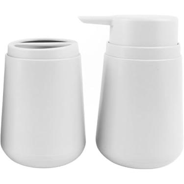 Imagem de Conjunto Organizador para Banheiro Acqua Mood - Kit 2 Peças (Porta Sabonete Líquido e Creme Dental) - Design Moderno