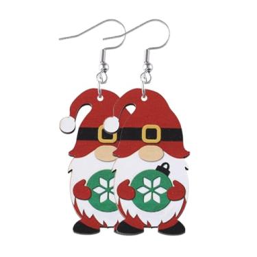 Imagem de Brincos de Natal femininos com pingente de Papai Noel, roupas de Natal, acessórios de bijuteria, 2inch, Liga de aço, Sem pedra preciosa