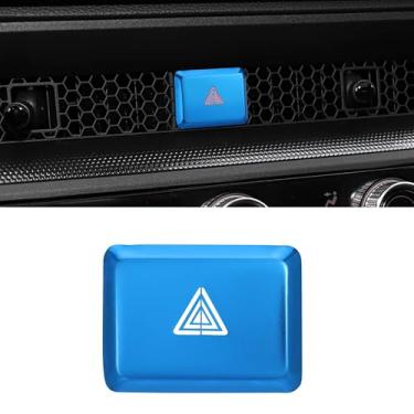 Imagem de TOMALL Capa de botão de luz de aviso de perigo compatível com Honda Civic Accord CRV HRV 2023-2026 Moldura de interruptor de emergência de alumínio Integra 2023 2024 console central capa de botão de