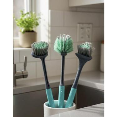 Imagem de Kit 3 Escovas de Limpeza Para Banheiro Cozinha Azul RRT - JW SHOP, Ver