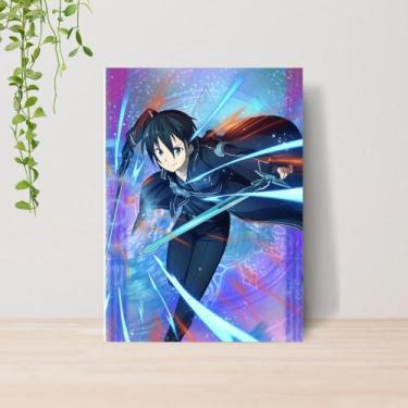 Imagem de Quadro Sword Art Online SAO Anime A4  Placa MDF 06 - Lomi Art