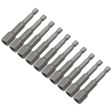 Imagem de Piutouyar 10 conjuntos de brocas magnéticas de porca elétrica, conjunto de brocas de extensão magnética sextavada de 5/40.6 cm, chave de impacto de porca elétrica, 65 mm de comprimento