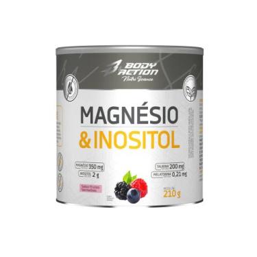 Imagem de Magnésio Inositol Sabor Frutas Vermelhas 210g Body Action - Bodyaction