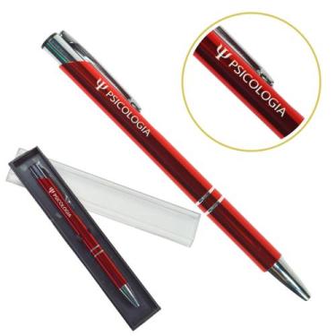 Imagem de Caneta Personalizada Cursos Metal Profissional Coloridas Psicologia - 