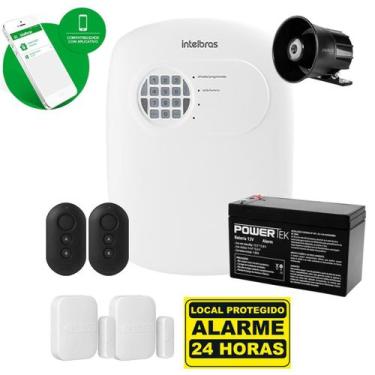 Imagem de Kit Alarme Intelbras Monitorado App Celular 2 Sensor Sem Fio