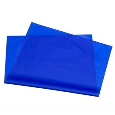 Imagem de Papel de seda 100 folhas, colorido 17,5 x 25 cm - Embalagem de roupas, embalagem de pipas (Azul Celeste)