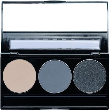 Imagem de Pure Ziva Paleta De Trio Sombras Veganas Off White, Matte Medium Grey Blue E Glitter Black Deep Navy Blue; Sem Talco, Parabenos Cruelty-Free