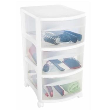 Imagem de Gaveteiro Médio Ordene 3 Gavetas Plástico Com Rodinhas - Ipe Cozinhas