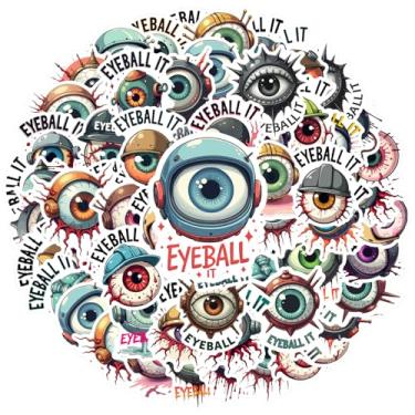 Imagem de Adesivos engraçados com 35 peças, globo ocular, terror, Halloween, quadrinhos assustadores, adesivos de brinquedo, terror, graffiti, decalques para notebook, bagagem, copo de celular, faça você mesmo
