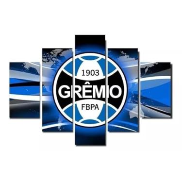 Imagem de Kit quadro decorativo 5 peças 95x60cm Grêmio