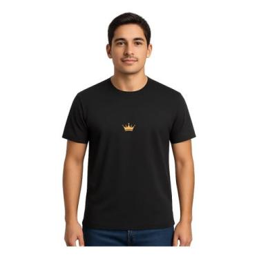 Imagem de Camiseta Masculina 100% Algodão Jesus King Alta Qualidade - Evangélica