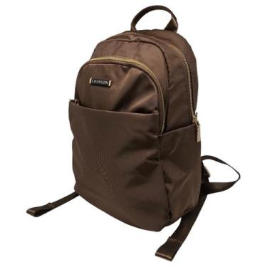 Imagem de Mochila Feminina Em Costura Original Twill Fibra Chenson, Cafe, UN