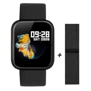 Imagem de Relógio Smartwatch P70 Monitor Cardíaco Pressão Arterial Sono Passos Android Ios - Preto