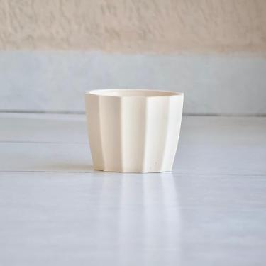 Imagem de Vaso de Plantas e Flores Centro Mesa Suculentas e Cactos Injetado Liso Luxo (Bege)