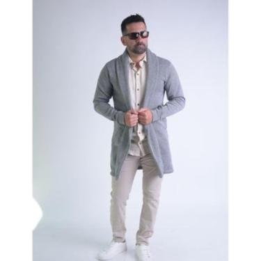 Imagem de Sueter Casual, Casacos Cardigan Longo Blusa Masculina-Masculino