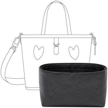 Imagem de FANJI Project Bolsa organizadora para bolsa LV Neverful BB, ajuste personalizado dentro preto fosco leve e resistente à água com acessórios para porta-copos