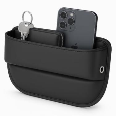 Imagem de AC4 Pacote com 2 organizadores universais para enchimento de lacunas | organizador de bolso lateral para carro, banco frontal para chaves, telefones, moedas, óculos de sol, documentos e muito mais.