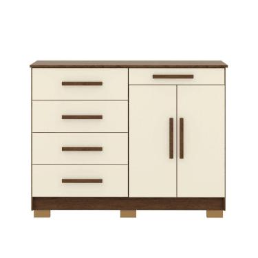 Imagem de Cômoda Sapateira Armario Multiuso Sirius Imbuia Champanhe - Mabe Magazine