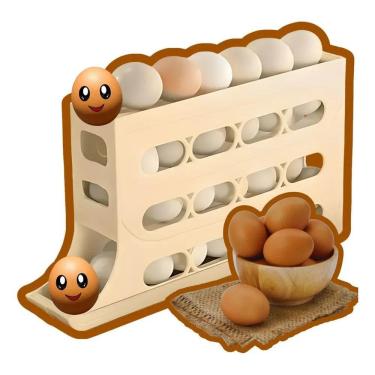 Imagem de 2X Suporte Organizador Porta Ovos Para Geladeira Automático