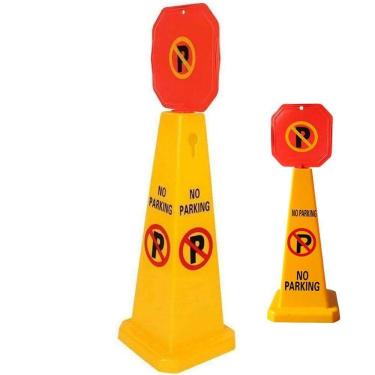 Imagem de Cone Estacionamento Sinalizaçao Viaria Obra Avenida Rua Estrada Proibido Estacionar Placa Isolamento Area Restrita