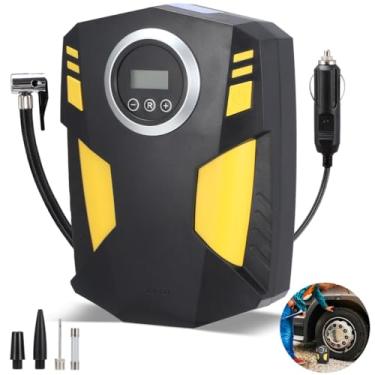Imagem de Compressor de ar portátil para inflador de pneu, bomba de ar de 12 V com medidor de pressão digital e LED leve para pneus de carro, acessórios elétricos para bomba de pneu e motocicletas outros