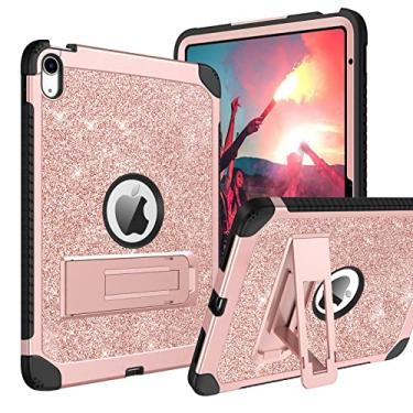 Imagem de BENTOBEN Capa para iPad 10ª geração, capa para iPad 10,9 polegadas 2022, capa protetora resistente à prova de choque com 3 camadas com glitter brilhante para iPad 10,9 polegadas versão 2022, ouro rosa
