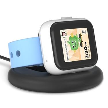 Imagem de Compatível com base de carregamento SyncUP Kids Watch 1, para T-Mobile Sync UP Kids Watch Power Base com cabo de carregador de 9 metros (não é compatível com Sync UP Kids Watch 2) (preto dobrável)