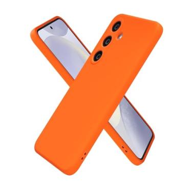 Imagem de oakxco Capa de silicone para Samsung Galaxy S24 Plus, ultrafina, fina, para mulheres, meninas, cor lisa, minimalista, estética, fofo, design feminino, gel de borracha macia com capa para câmera