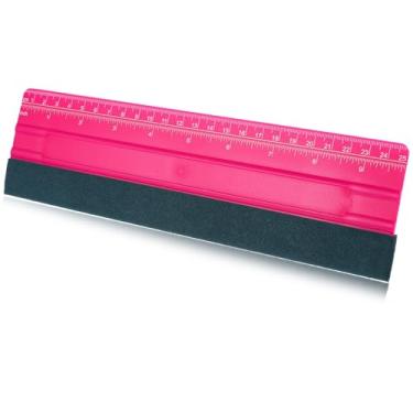 Imagem de Falzqq Rodo profissional para vinil, decalques, papel de parede de carro, película matizada de janela, papel adesivo, ferramenta de alisamento de embrulho de rodo de feltro com régua de escala de 25