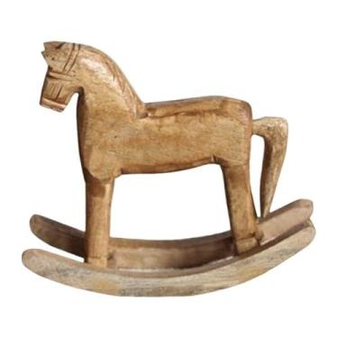 Imagem de Fxzqgnh Estatueta de Cavalo de Balanço, Estátua de Cavalo de Madeira, Presente, Item de Colecionador, Decoração Minimalista, Escultura de Animal para de